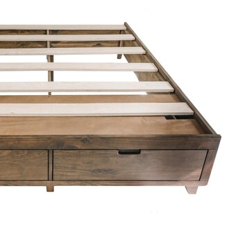 Wooden Walnut Bed Platform with storage drawers! ★50% OFF★ QUEEN Size only in stock!